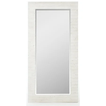 Floor Mirror with White Reclaimed Wood Frame